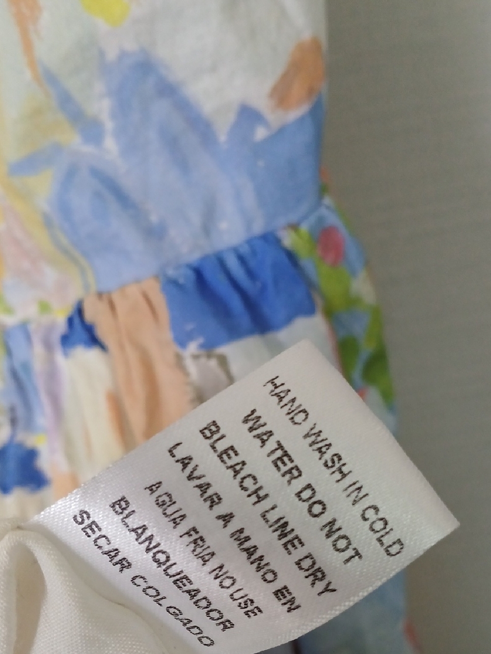 Entro Watercolor Village Tiered Mini Babydoll Dress Square Neck Size Small - Picture 8 of 10
